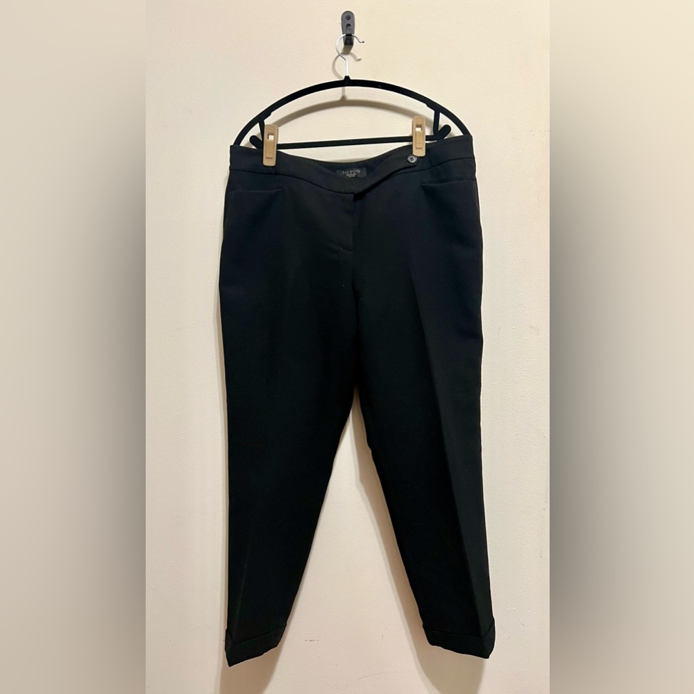 Talbots Petites 14P black wool pants